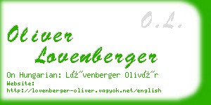 oliver lovenberger business card